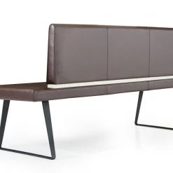 VIG Modrest Union Modern Brown Leatherette Dining Bench Bedroom