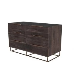 VIG Nova Domus Benzon Italian Modern Dark Rovere Bedroom Set Beds & Headboards