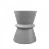 VIG Modrest Ramos Modern Grey Concrete Round Stool Outdoor