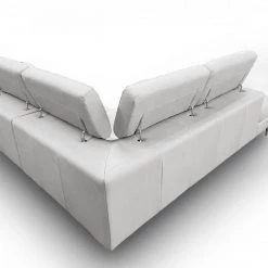 VIG Living Room Coronelli Collezioni Viola - Italian Contemporary Grey Leather Left Facing Sectional Sofa