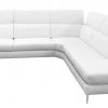 VIG Living Room Coronelli Collezioni Viola - Italian Contemporary White Leather Right Facing Sectional Sofa