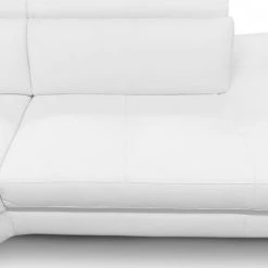 VIG Living Room Coronelli Collezioni Viola - Italian Contemporary White Leather Right Facing Sectional Sofa