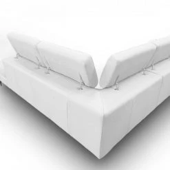 VIG Living Room Coronelli Collezioni Viola - Italian Contemporary White Leather Right Facing Sectional Sofa