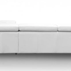 VIG Living Room Coronelli Collezioni Viola - Italian Contemporary White Leather Right Facing Sectional Sofa
