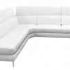 VIG Coronelli Collezioni Viola - Italian Contemporary White Leather Left Facing Sectional Sofa Living Room