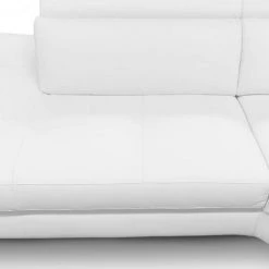 VIG Coronelli Collezioni Viola - Italian Contemporary White Leather Left Facing Sectional Sofa Living Room