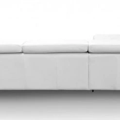 VIG Coronelli Collezioni Viola - Italian Contemporary White Leather Left Facing Sectional Sofa Living Room