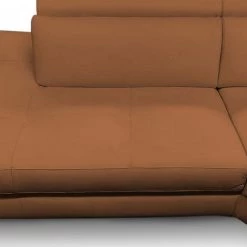 VIG Living Room Coronelli Collezioni Viola - Italian Contemporary Cognac Leather Left Facing Sectional Sofa