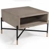 VIG Modrest Walker Modern Concrete & Metal Coffee Table