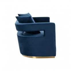 VIG Modrest Wells - Modern Blue Velvet Loveseat