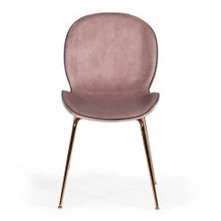 VIG Modrest Wendy Modern Pink Velvet & Rosegold Dining Chair (Set Of 2) Dining Room