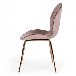 VIG Modrest Wendy Modern Pink Velvet & Rosegold Dining Chair (Set Of 2) Dining Room