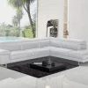 VIG Accenti Italia Westport - Italian Modern White Leather Right Facing Sectional Sofa Living Room