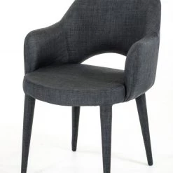 VIG Modrest Williamette Modern Dark Grey Fabric Dining Chair Dining Room
