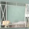 Best Master Furniture Borghese Silver Mirrored With Gold Finish. Home Decor