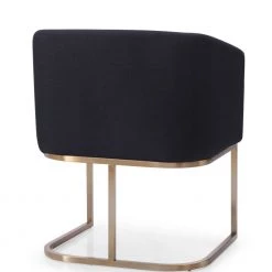 VIG Dining Room Modrest Yukon Modern Fabric And Antique Brass Dining Chair