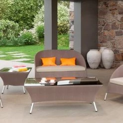 VIG Renava Zamora Outdoor Brown Sofa Set