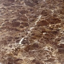 VIG Modrest Garrett Modern Brown Faux Marble & Gold Dining Table