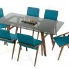 VIG Dining Room Modrest Zeppelin Modern Smoked Glass Dining Table