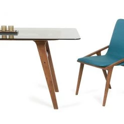 VIG Dining Room Modrest Zeppelin Modern Smoked Glass Dining Table