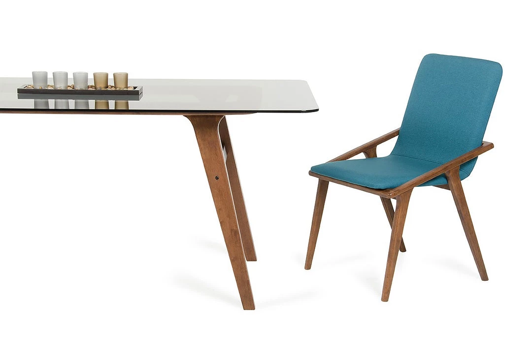 VIG Dining Room Modrest Zeppelin Modern Smoked Glass Dining Table